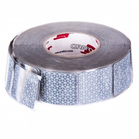 Reflexná Páska Biela, V Segmentoch, Šírka 5cm, Cena Za 1 Bežný Meter