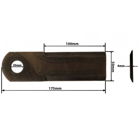 Nůž Pro Sekáčku Bizon R5/4 175x50x4mm Fi 20mm 5110700010 Płock Wągrowiec
