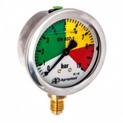 Manometer Pre Postrekovače 0-10bar M12x1,5 S Glycerínom Fi 63mm