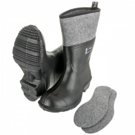 Gumové Holínky Plstěné Eva Rancho Black 46