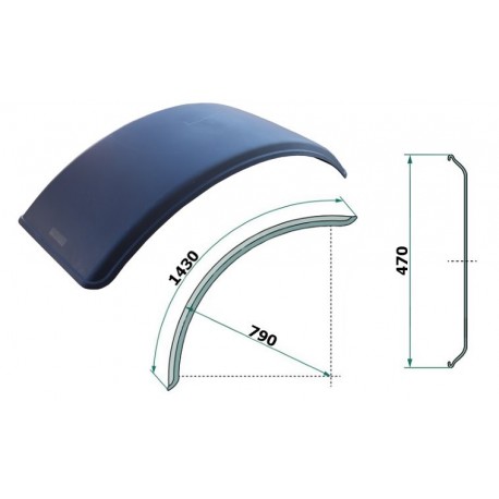 Plastový Blatník 470x1430mm R790