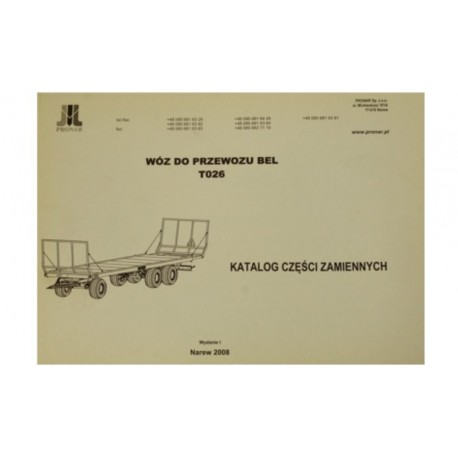 Katalóg prívesu Pronar T026 T-026