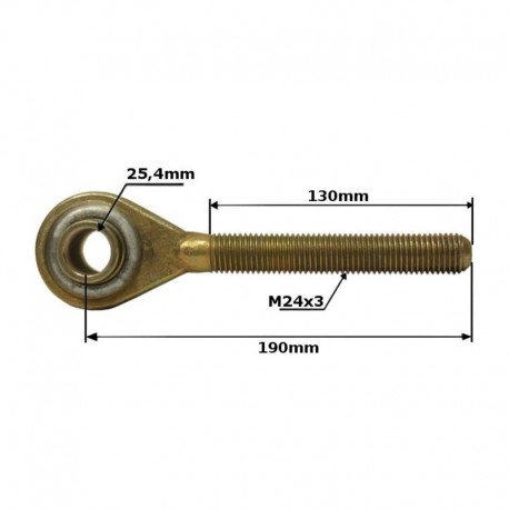 Oko třetího bodu C-330 pravá M24x3 Fi 25,4 mm 42370480