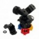 Trojitá hlava Držák trysky postřikovací pro 25mm trubku Fi 10 System Rau Proline