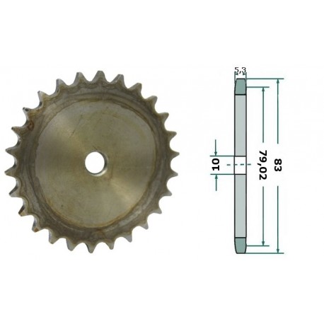 Ozubený reťazový bicykel 3/8 palca 26 zubov 83mm