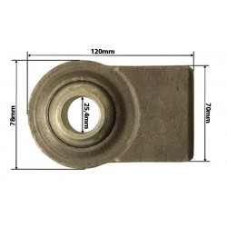 Koncový spoj svařovací ucho prům. Vnitřní průměr 25,4 mm