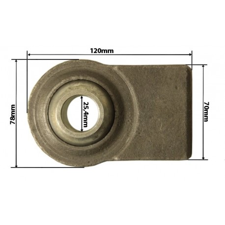 Koncový spoj svařovací ucho prům. Vnitřní průměr 25,4 mm