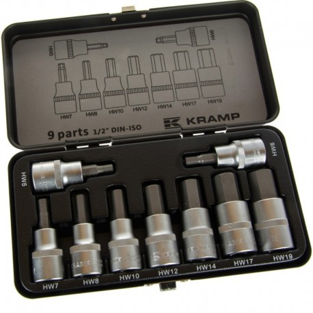 Súprava imbusových kľúčov 1/2" metrických 5-19 mm 9 ks.