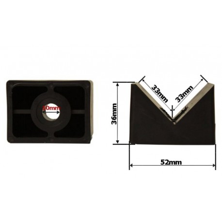 Posuvný blok postřikovacího ramene 36x52mm Fi 10