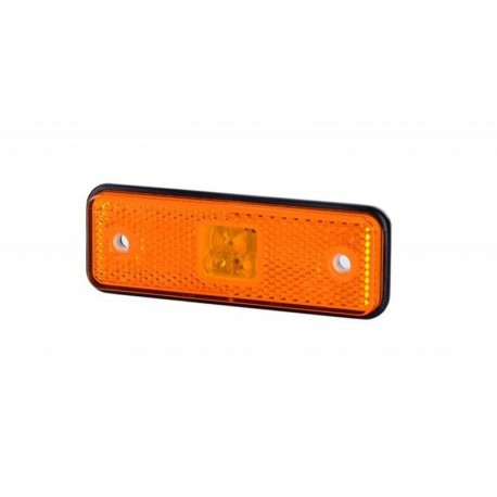 Obrysové světlo 3 LED s reflektorem a gumovou podložkou 12v 24v Oranžová Horpol