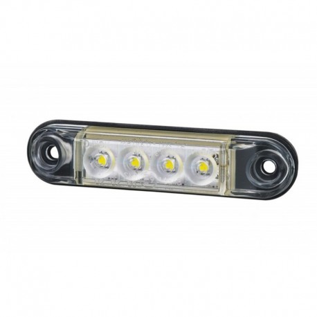 Přední obrysové světlo oválné 4 led 12v 24v bílé typ Slim Horpol