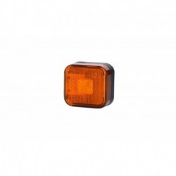 obrysové svetlo Štvorcové 4 LED 12v 24v s reflektorom oranžové Horpol