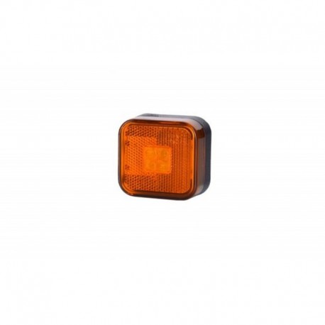 obrysové svetlo Štvorcové 4 LED 12v 24v s reflektorom oranžové Horpol