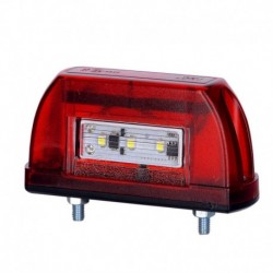 Svítilna registrační značky 5 Led 12v 24v Červená Horpol