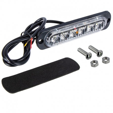 blikající světlo bílé stroboskopické  6 LED
