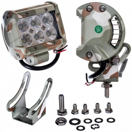 Obdélníková LED pracovní světlo 18w 6x3w 12v 24v LED Moro