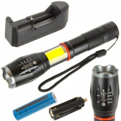 LED svítilna s nastavitelným zoomem Cob Battery