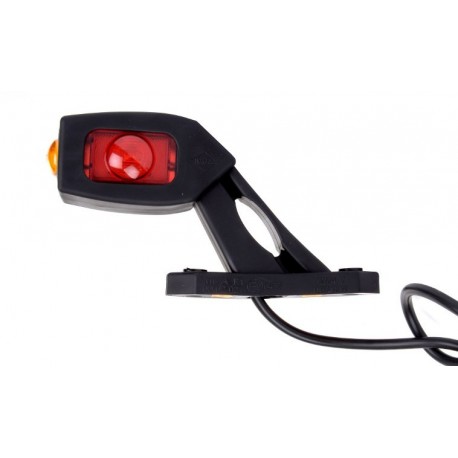 Levé obrysové světlo 3 LED 12v 24v bílé a červené na krátkém šikmém rameni Horpol