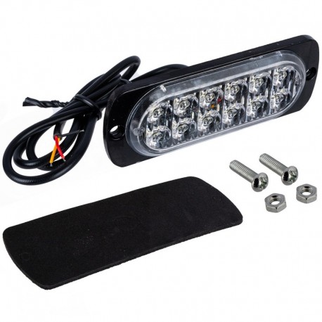 bílé stroboskopické obrysové světlo 12 led