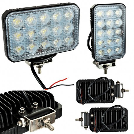 Pracovné svetlo 15 Led 45w 2100lm obdĺžniková 3 polohy rukoväte