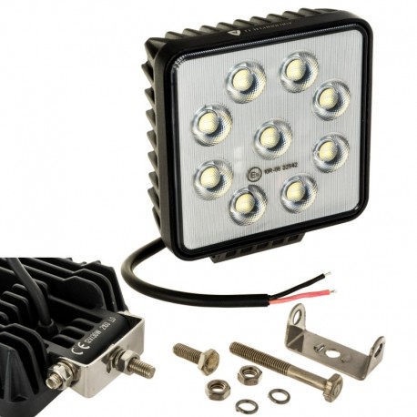 Pracovné svetlo 36 Led 36w IP68 štvorcová vodotesná