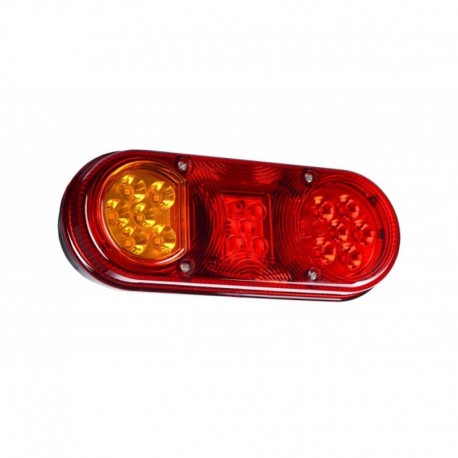 Kombinované levé světlo trojfunkční oválné 17 Led 12v 24v Horpol