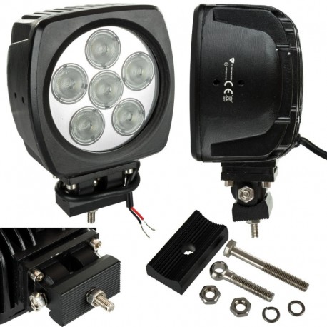 Pracovní světlo 6 led 60w čtvercová