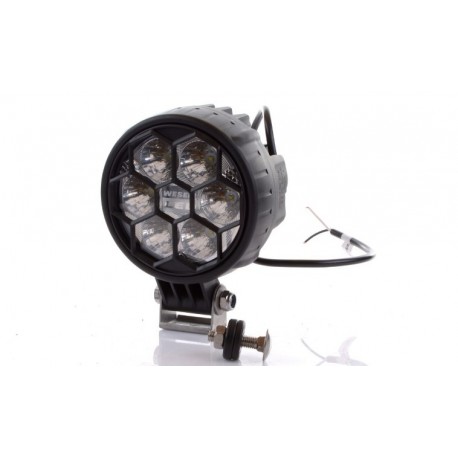 Led pracovní světlo 12v 24v s mřížkou 2000lm Kulatý Wesem