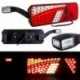 Zadné svetlo s trojuholníkom 75+6 Led B-Cz Ľavý obrys