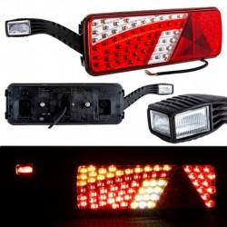 Zadné svetlo s trojuholníkom 75+6 Led B-Cz Ľavý obrys