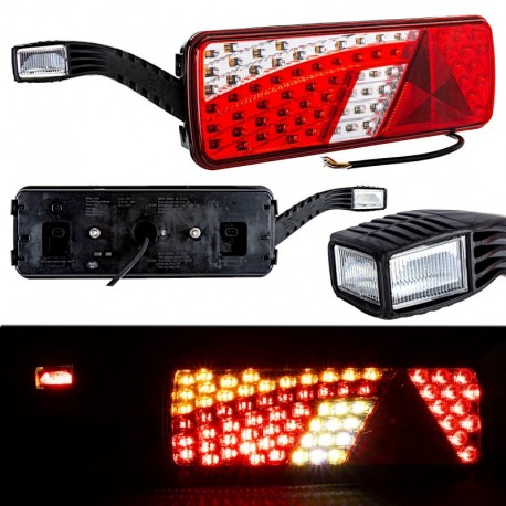 Zadní světlo s trojúhelníkem 75+6 Led B-Cz Levý obrys