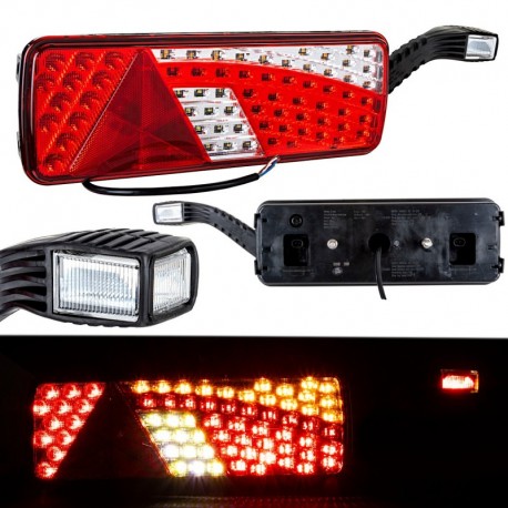 Zadní světlo s trojúhelníkem 75+6 Led B-Cz Pravý obrys