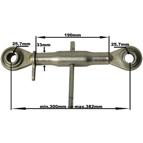 Horný Tretí Bod 300-382mm 25,7x25,7mm