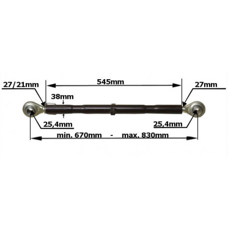 Třetí Bod Mf 690 590 290 Délka 670-830mm 893439m91