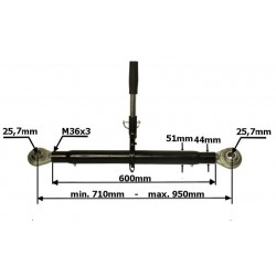 Tretí Bod s račňou 25,7x25,7mm 600mm