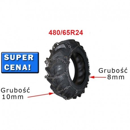Protiskluzový řetěz 480/65r24 1ks.