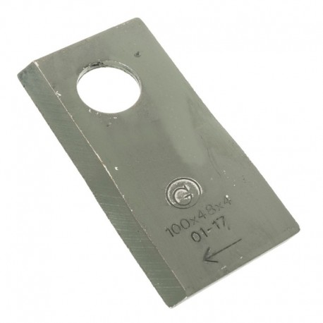 Rotační žací nůž pravý 100x48x4 Fi 21 mm Pöttinger 434978 434974