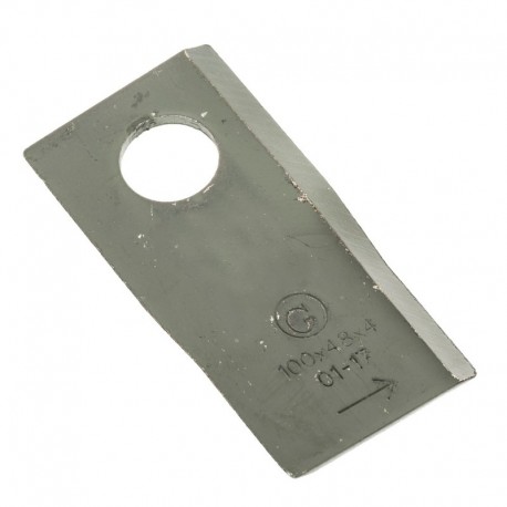 Pokosový nůž Rotační žací stroj levý 100x48x4 Fi 21mm Pöttinger 434973 434977