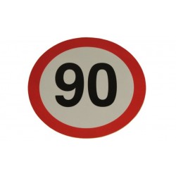 Nálepka obmedzenia rýchlosti 90km/H Fi 200mm