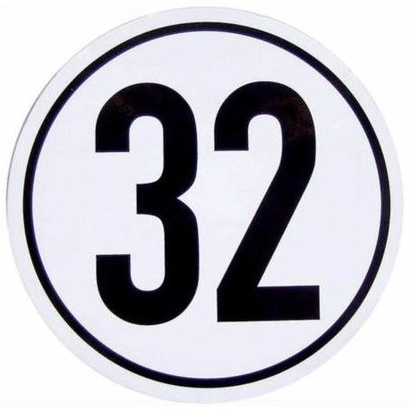 Nálepka omezení rychlosti 32km/H