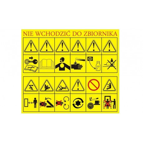 Výstražné nálepky s piktogramami