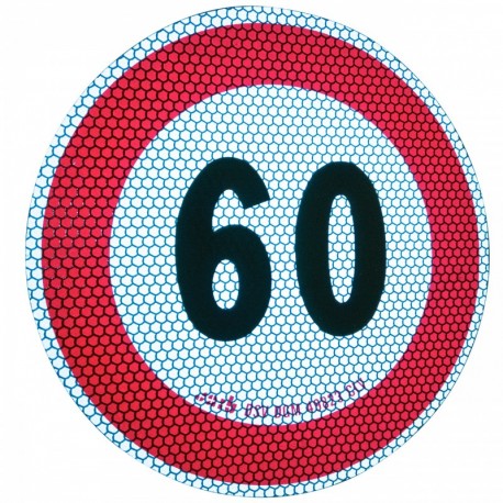 Omezení rychlosti 60km/H Reflexní nálepka