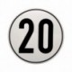 Samolepicí nálepka Omezení rychlosti 20km/H