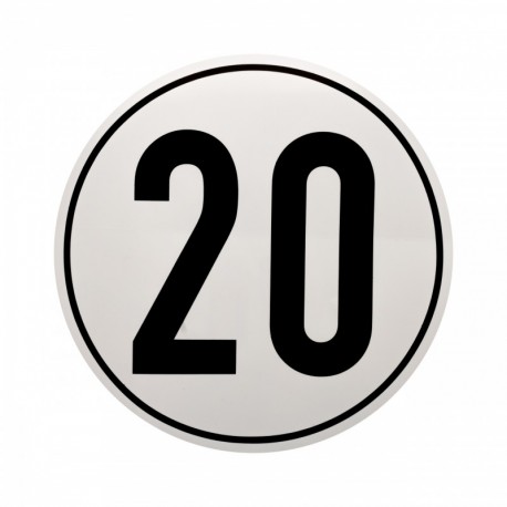 Samolepicí nálepka Omezení rychlosti 20km/H