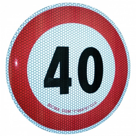 Samolepka s omezením rychlosti 40km/H Reflexní