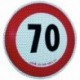 Nálepka s obmedzením rýchlosti 70km/H Reflexná