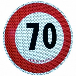 Nálepka s obmedzením rýchlosti 70km/H Reflexná