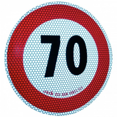 Nálepka s omezením rychlosti 70km/H Reflexní