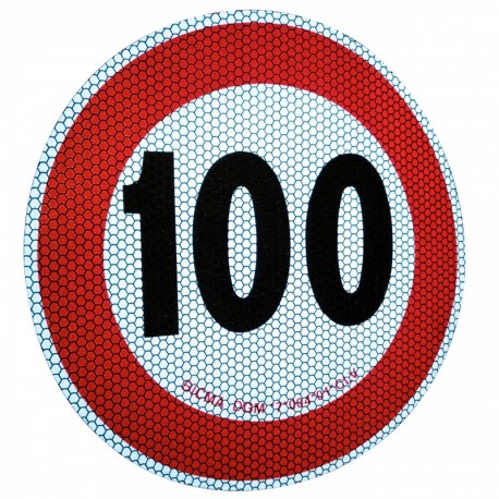 Nálepka obmedzenia rýchlosti 100km/H Reflexná