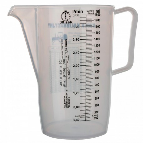 Kalibrační kelímek Rozprašovací odměrka 1800 ml
